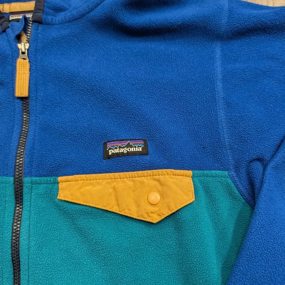 Y2K Youth Patagonia Full Zip Block Colored Fleece Jacket